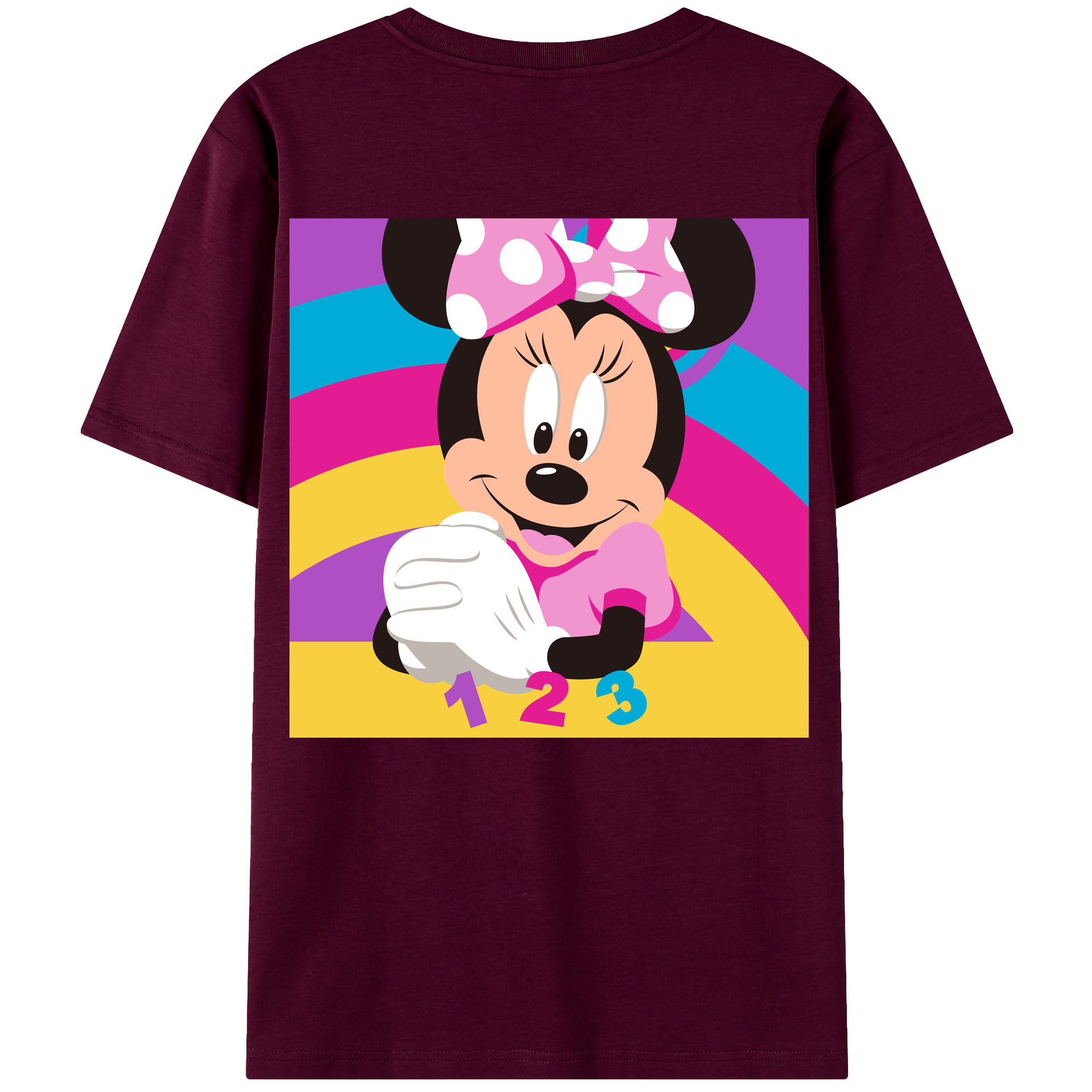 （画像用） ミッキーマウス Mickey Mouse レディース半袖Tシャツ(バックプリント)